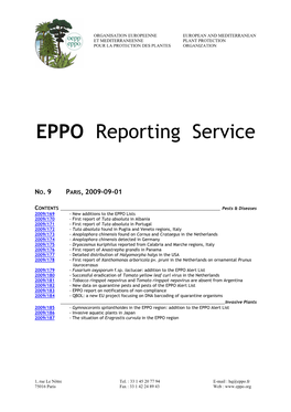 EPPO Reporting Service