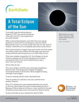 A Total Eclipse of the Sun