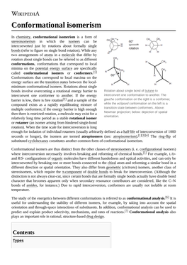 Conformational Isomerism