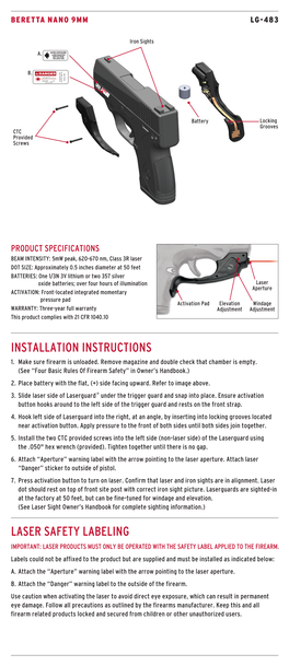 Installation Instructions Laser Safety