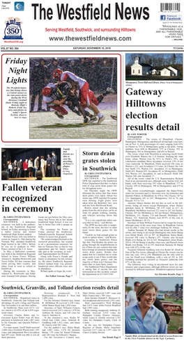 Gateway Hilltowns Election Results Detail Fallen Veteran Recognized In