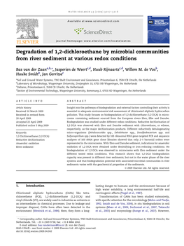 Degradation of 1,2-Dichloroethane by Microbial Communities from River Sediment at Various Redox Conditions