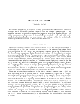 Research Statement