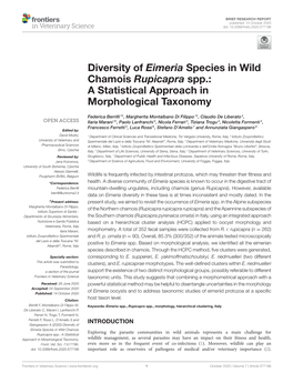 Diversity of Eimeria Species in Wild Chamois Rupicapra Spp.: a Statistical Approach in Morphological Taxonomy