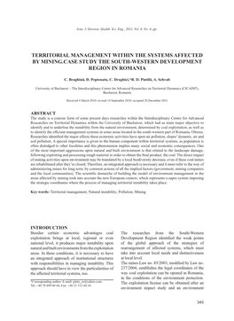 Territorial Management Within the Systems Affected