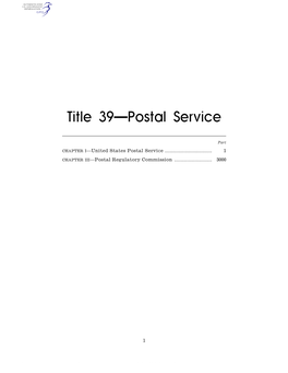 Title 39—Postal Service