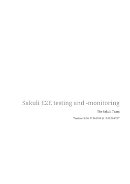 Sakuli E2E Testing and -Monitoring