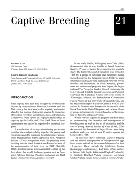 Captive Breeding 21