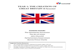 YEAR 5: the CREATION of GREAT BRITAIN (6 Lessons)