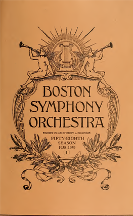 Boston Symphony Orchestra Concert Programs, Season 58,1938-1939