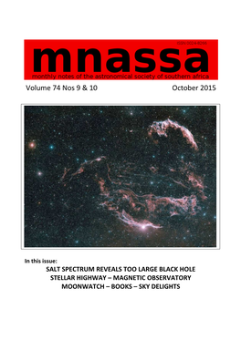 Volume 74 Nos 9 & 10 October 2015