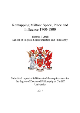 Remapping Milton: Space, Place and Influence 1700-1800