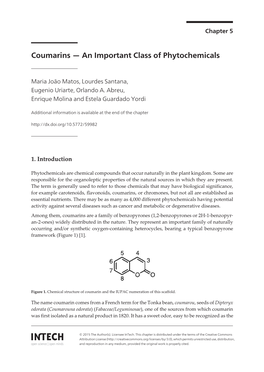 Coumarins — an Important Class of Phytochemicals