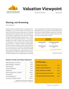 Valuation Viewpoint Volume 24, Number 1 Spring 2019