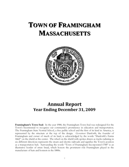 TOWN of Iframingham MASSACHUSETTS