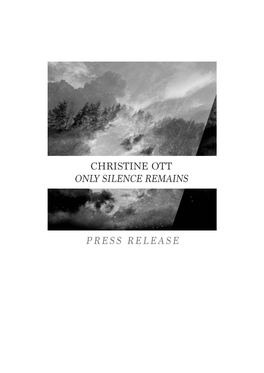 Christine Ott Only Silence Remains Press Release