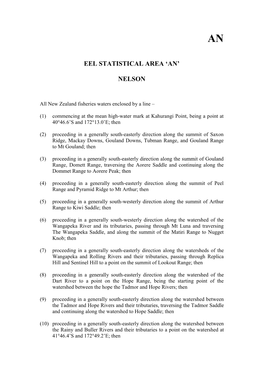 Eel Statistical Area 'An' Nelson