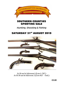 SOUTHERN COUNTIES SPORTING SALE SATURDAY 31St AUGUST