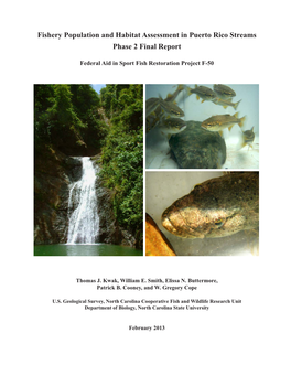Fishery Population and Habitat Assessment in Puerto Rico Streams Phase 2 Final Report