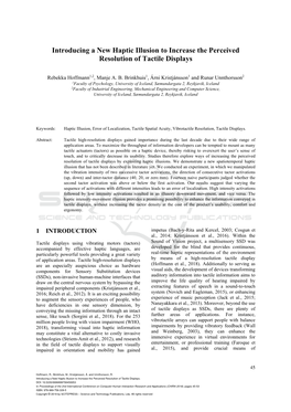 Introducing a New Haptic Illusion to Increase the Perceived Resolution of Tactile Displays