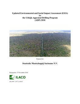 Updated Environmental and Social Impact Assessment (ESIA) the Uitkijk Appraisal Drilling Program (ADP) 2018 Staatsolie Maatschap