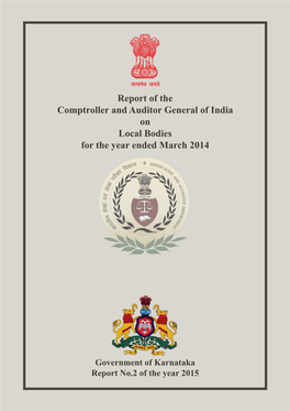 Report of the Comptroller and Auditor General of India on Local Bodies for the Year Ended March 2014