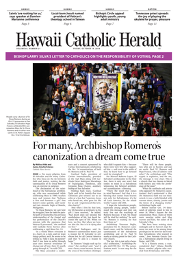 For Many, Archbishop Romero's Canonization a Dream Come True