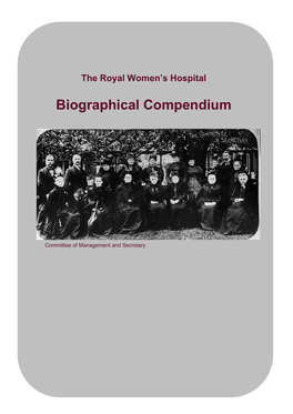 Biographical Compendium