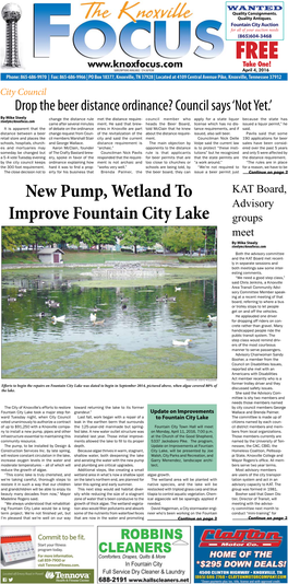 New Pump, Wetland to Improve Fountain City Lake Cont