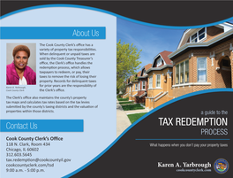 TAX REDEMPTION PROCESS Cook County Clerk’S Office 118 N