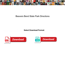 Beavers Bend State Park Directions