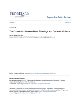 The Connection Between Mass Shootings and Domestic Violence