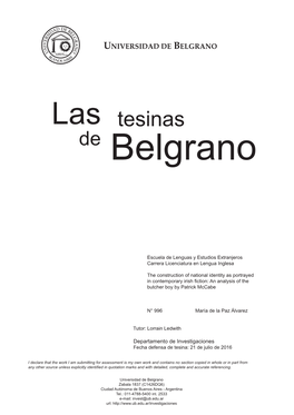 Las Tesinas De Belgrano