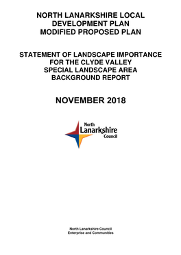 Statement of Landscape Importance Clyde Valley