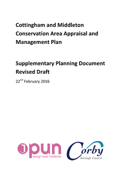 Cottingham and Middleton Conservation Area Appraisal and Management Plan