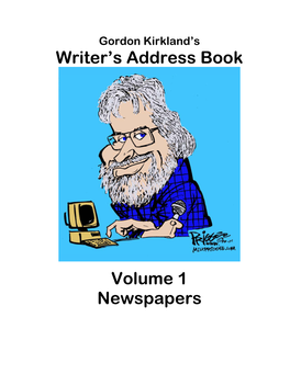 Writer's Address Book Volume 1 Newspapers