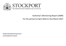Authority's Monitoring Report (AMR) for the Period 1St April 2016 to 31St
