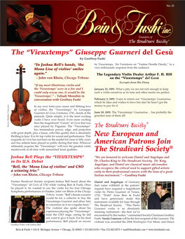 New European and American Patrons Join the Stradivari Society®