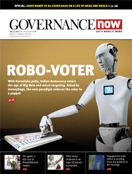 ROBO-VOTER with Karnataka Polls, Indian Democracy Enters the Age of Big Data and Micro-Targeting