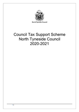 Council Tax Support Scheme North Tyneside Council 2020-2021
