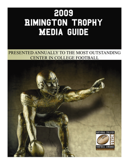 2009 Rimington Trophy Media Guide