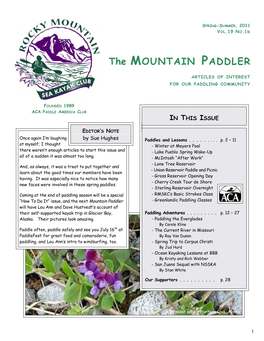 The MOUNTAIN PADDLER