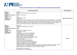 1 Indicações Geográficas: Denominações De Origem