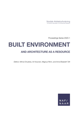 Built Environment and Architecture As a Resource