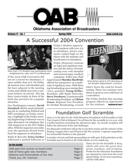Spring 2004 a Successful 2004 Convention Friday’S Student Apprecia- Tion Luncheon with Over 275 in Attendance
