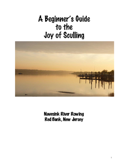 A Beginner's Guide to the Joy of Sculling