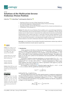 Solutions of the Multivariate Inverse Frobenius–Perron Problem