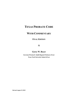 Texas Probate Code