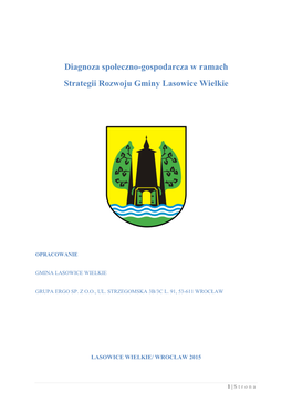 Diagnoza Społeczno-Gospodarcza W Ramach Strategii Rozwoju Gminy Lasowice Wielkie