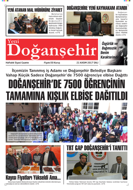 Trt Gap Doğanşehir'i Tanitti